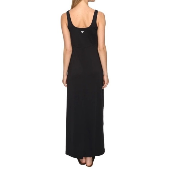 Columbia PFG Cotton Blend Maxi Dress XL Black Hike Camping Fishing Granola Girl - Picture 16 of 16
